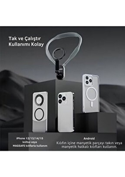 Flexipose Manyetik Boyun Standı, Telefon Tutucu