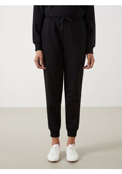 Lcw Modest Siyah Beli Lastikli Kadın Jogger Eşofman Altı fiyatları