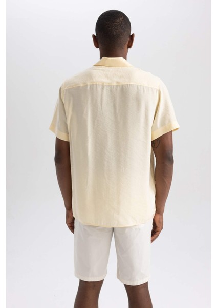 Relax Fit Poplin Kısa Kollu Gömlek B3002AX23HS