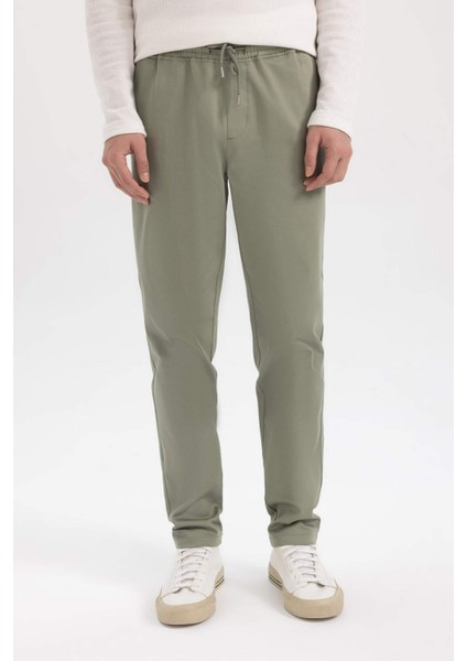 Jogger Pantolon Cepli Basic Düz Modal Dar Paça B2155AX23AU