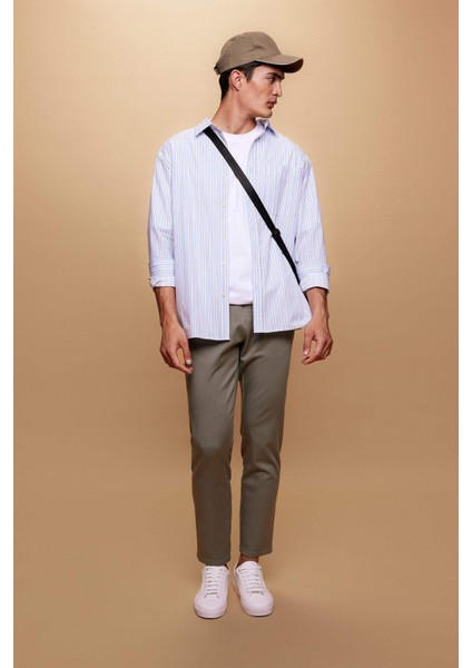 Jogger Pantolon Cepli Basic Düz Modal Dar Paça B2155AX23AU