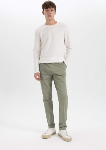 Jogger Pantolon Cepli Basic Düz Modal Dar Paça B2155AX23AU