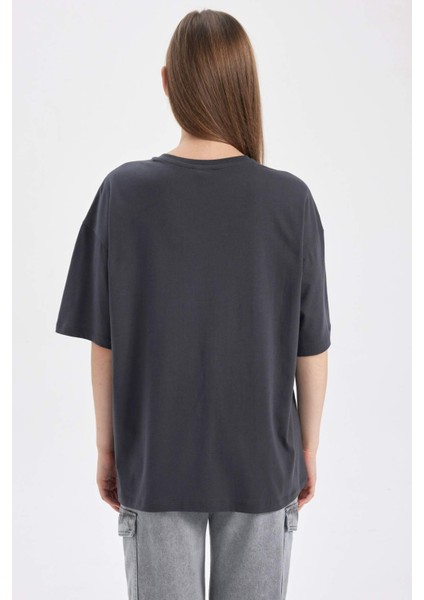 Coool Dua Lipa Oversize Geniş Kalıp Kısa Kollu Tişört B2970AX23HS