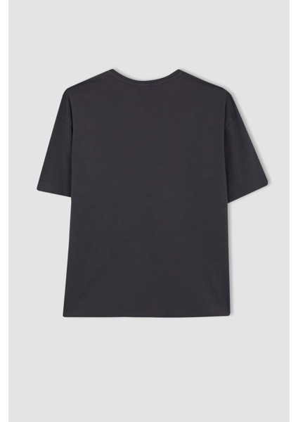 Coool Dua Lipa Oversize Geniş Kalıp Kısa Kollu Tişört B2970AX23HS