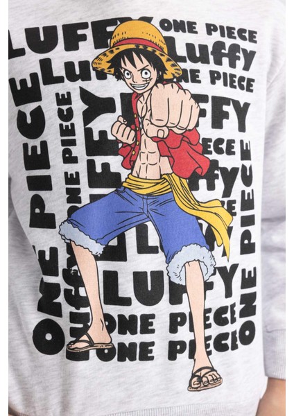 Erkek Çocuk One Piece Kapüşonlu Kalın Sweatshirt B2454A823WN