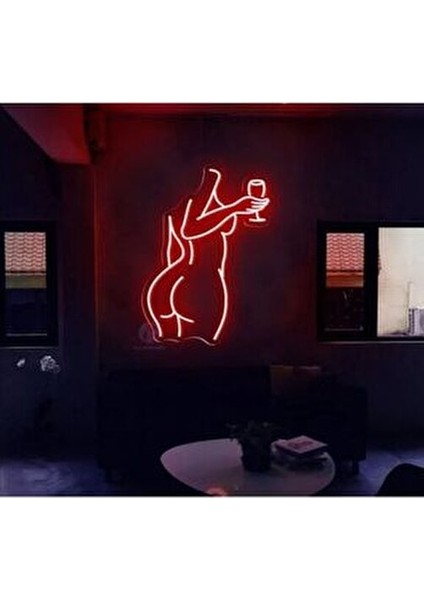 Woman Body - Neon LED Dekoratif Duvar Yazısı Tabelası Aydınlatması Gece Lambası Smc -1015