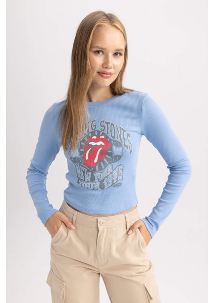 Rolling Stones Fitted Fitilli Kaşkorse Uzun Kollu Tişört B3031AX23AU