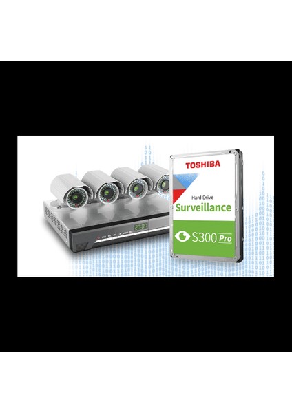 Toshıba S300 Pro, MD10ADA800V, 3.5", 8tb, 512MB 7200 Rpm, 7/24 Güvenlik HDD modelleri