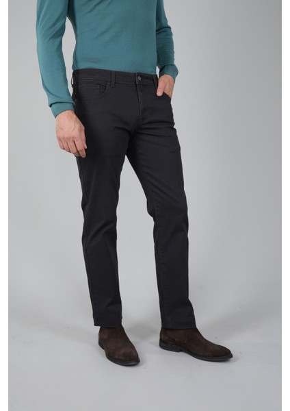 Antrasit Gabardin Pamuklu 5 Cepli Spor Pantolon PNS24K24004_D58
