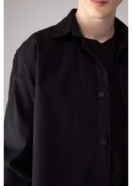 Relax Fit Polo Yaka Gömlek Ceket B3676AX24SP