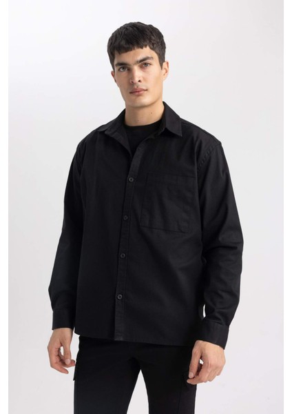 Relax Fit Polo Yaka Gömlek Ceket B3676AX24SP