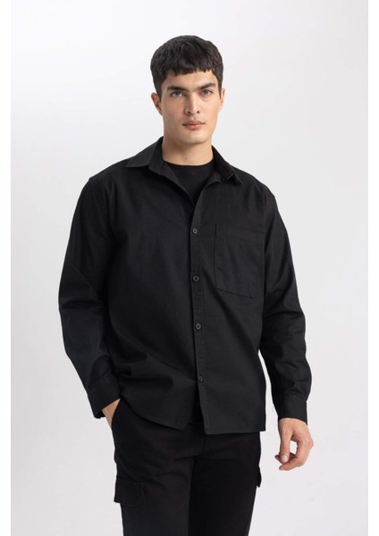 Relax Fit Polo Yaka Gömlek Ceket B3676AX24SP