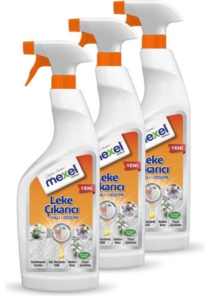 Halı Döşeme Leke Çıkarıcı Kar Çiçeği Kokulu 750 ml (3 Adet)