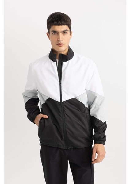 Su İtici Mevsimlik Baharlık Hafif Mont Dik Yaka Fermuarlı Cepli B1894AX24SP