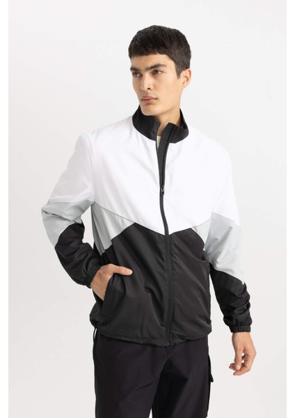 Su İtici Mevsimlik Baharlık Hafif Mont Dik Yaka Fermuarlı Cepli B1894AX24SP