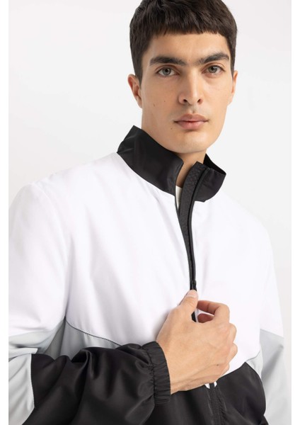 Su İtici Mevsimlik Baharlık Hafif Mont Dik Yaka Fermuarlı Cepli B1894AX24SP