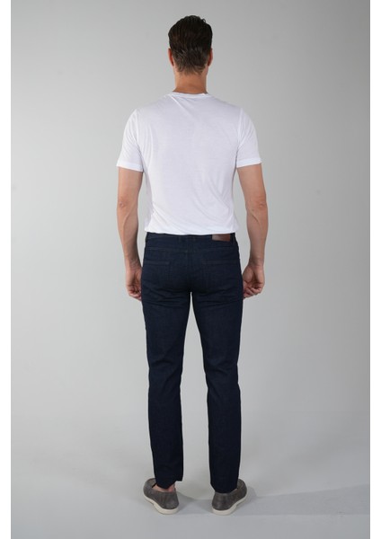 Koyu Lacivert Denim Pamuklu 5 Cepli Erkek Pantolon PNJ25Y25102_40 fiyatları