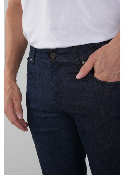 Koyu Lacivert Denim Pamuklu 5 Cepli Erkek Pantolon PNJ25Y25102_40 fırsatları