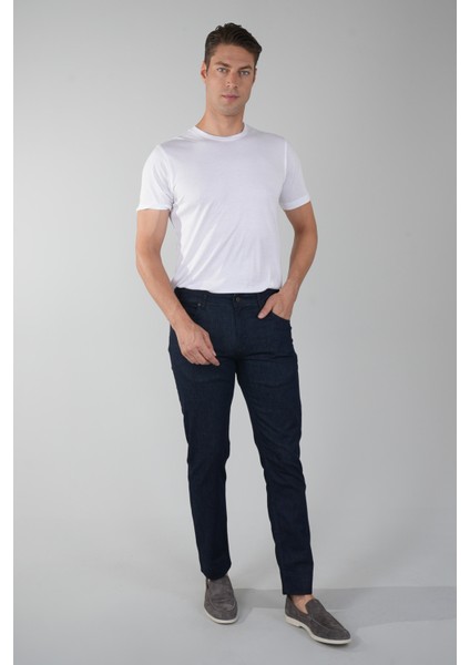 Koyu Lacivert Denim Pamuklu 5 Cepli Erkek Pantolon PNJ25Y25102_40 indirimleri