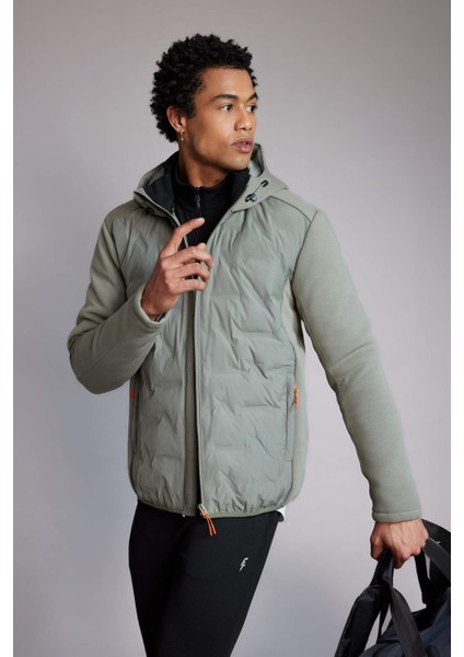 Fit Rüzgar Geçirmez Mont Slim Fit Dar Kesim Kapüşonlu Fermuarlı Cepli B2301AX24SP