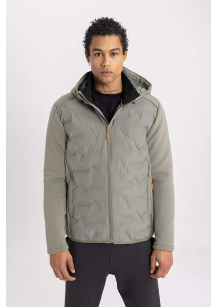 Fit Rüzgar Geçirmez Mont Slim Fit Dar Kesim Kapüşonlu Fermuarlı Cepli B2301AX24SP