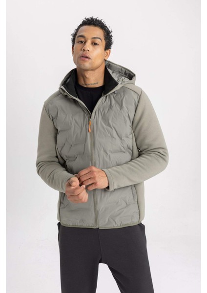 Fit Rüzgar Geçirmez Mont Slim Fit Dar Kesim Kapüşonlu Fermuarlı Cepli B2301AX24SP