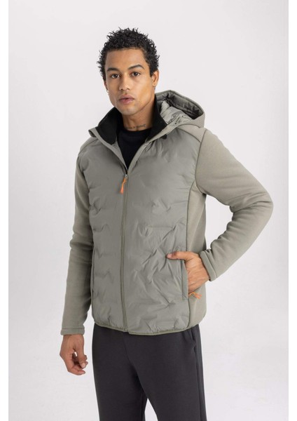 Fit Rüzgar Geçirmez Mont Slim Fit Dar Kesim Kapüşonlu Fermuarlı Cepli B2301AX24SP