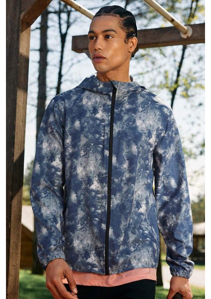 Su İtici Slim Fit Dar Kesim Kapüşonlu File Astarlı Esnek Dokulu Mevsimlik Baharlık Mont B2189AX24SP