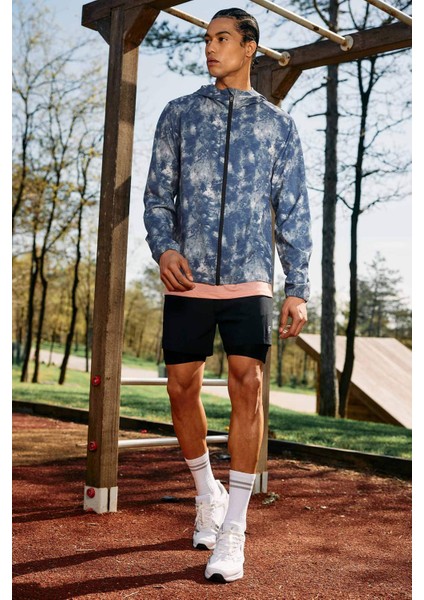 Su İtici Slim Fit Dar Kesim Kapüşonlu File Astarlı Esnek Dokulu Mevsimlik Baharlık Mont B2189AX24SP