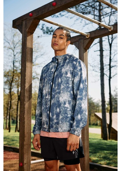 Su İtici Slim Fit Dar Kesim Kapüşonlu File Astarlı Esnek Dokulu Mevsimlik Baharlık Mont B2189AX24SP