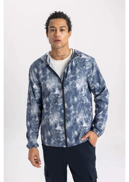 Su İtici Slim Fit Dar Kesim Kapüşonlu File Astarlı Esnek Dokulu Mevsimlik Baharlık Mont B2189AX24SP