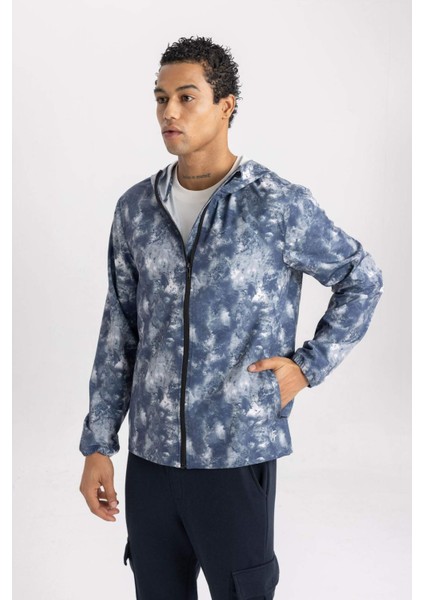 Su İtici Slim Fit Dar Kesim Kapüşonlu File Astarlı Esnek Dokulu Mevsimlik Baharlık Mont B2189AX24SP