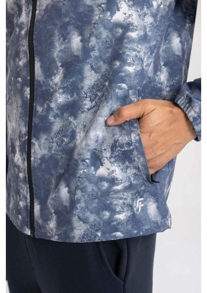 Su İtici Slim Fit Dar Kesim Kapüşonlu File Astarlı Esnek Dokulu Mevsimlik Baharlık Mont B2189AX24SP