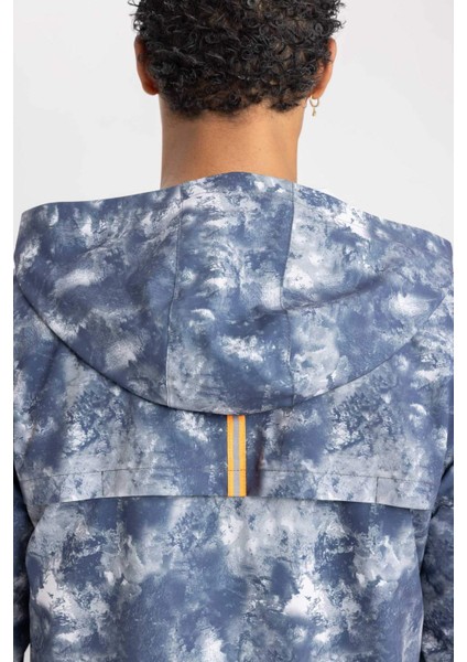 Su İtici Slim Fit Dar Kesim Kapüşonlu File Astarlı Esnek Dokulu Mevsimlik Baharlık Mont B2189AX24SP