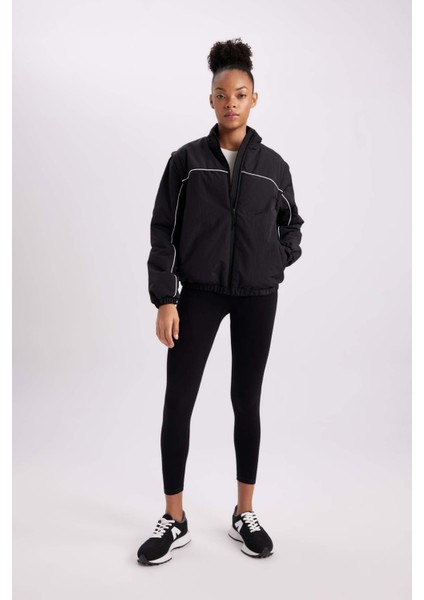 Fit Su İtici Mont Rüzgar Geçirmez Dik Yaka Çıkarılabilir Kol Detaylı Cepli Astarlı B2419AX24SP