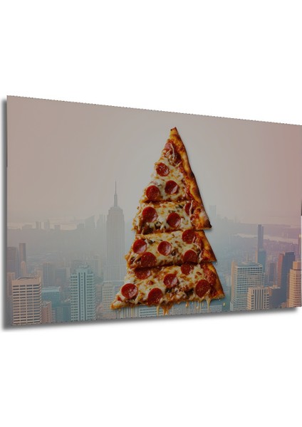 New York Pizza Rüyası Dekoratif Ahşap Ev/işyeri/ofis Kare Tablo modelleri