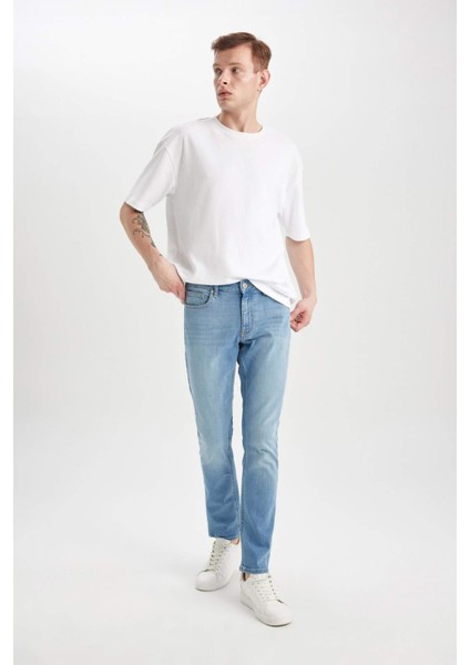 Pedro Slim Fit Dar Kalıp Normal Bel Dar Paça Jean Pantolon B3624AX24SP