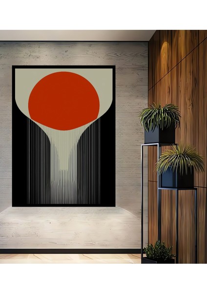 Çerçeve Görünümlü Minimalist Güneş Yükselişi Dekoratif Ahşap Ev/işyeri/ofis Kare Tablo