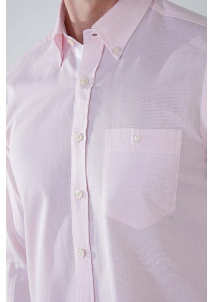 Erkek Regular Fit Uzun Kol Pembe Gömlek GMKTN250016_D29 modelleri