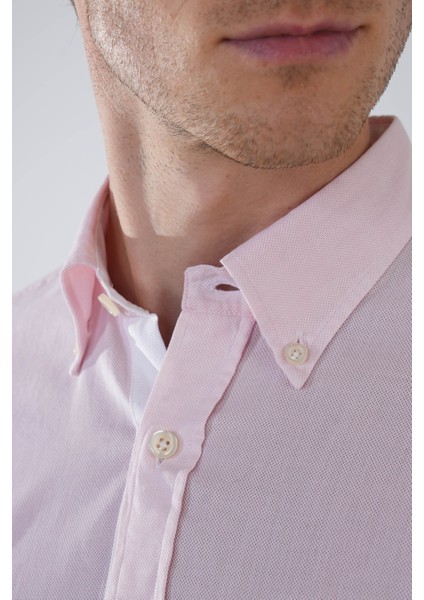 Erkek Regular Fit Uzun Kol Pembe Gömlek GMKTN250016_D29 fırsatları