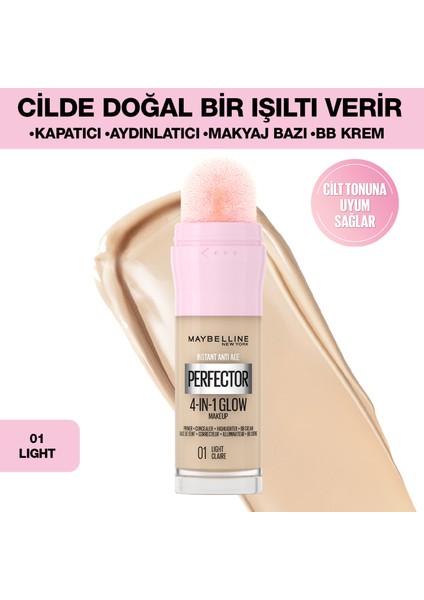 Maybelline Instant Perfector Glow 01 Lıght & Mini Maybelline Tattoo Liner Gel Pencil Hediyeli Set modelleri