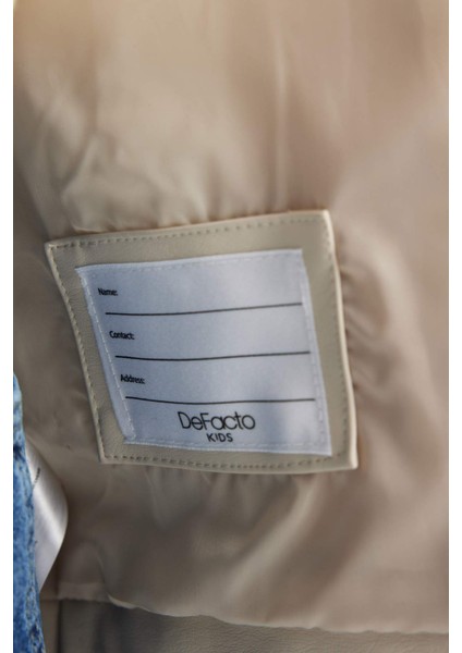 Kız Çocuk Su İtici Suni Deri Ceket Mont B2264A824SP