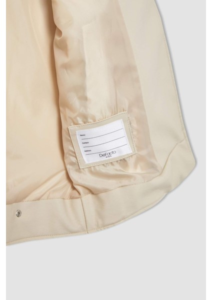 Kız Çocuk Su İtici Suni Deri Ceket Mont B2264A824SP