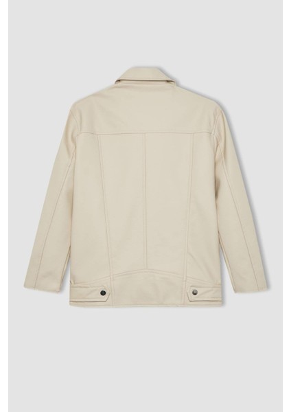 Kız Çocuk Su İtici Suni Deri Ceket Mont B2264A824SP