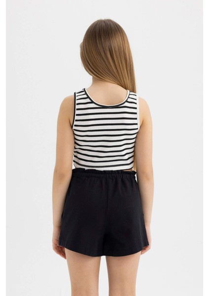 Kız Çocuk Beli Bağcıklı Şort