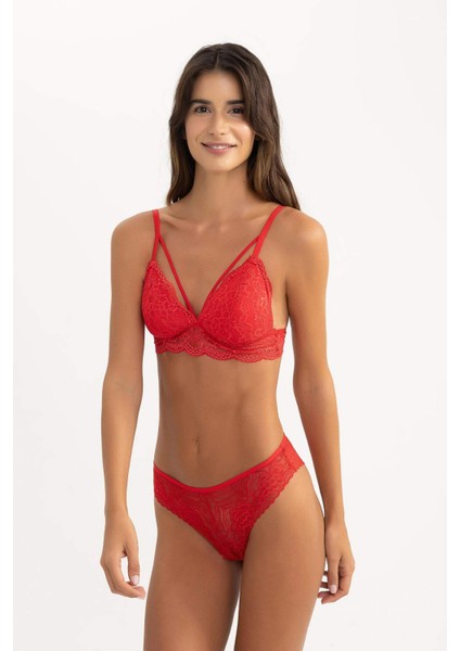 Fall in Love Kırmızı Dantel Brazilian Slip Külot B4839AX23WN