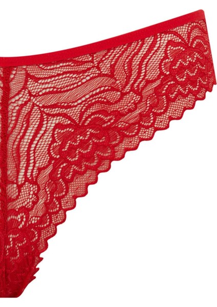 Fall in Love Kırmızı Dantel Brazilian Slip Külot B4839AX23WN