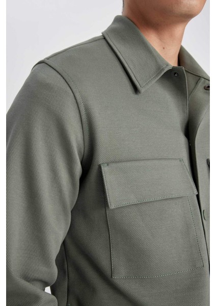 Polo Yaka Çıtçıt Kapamalı Cepli Gömlek Ceket Z5178AZ24SP