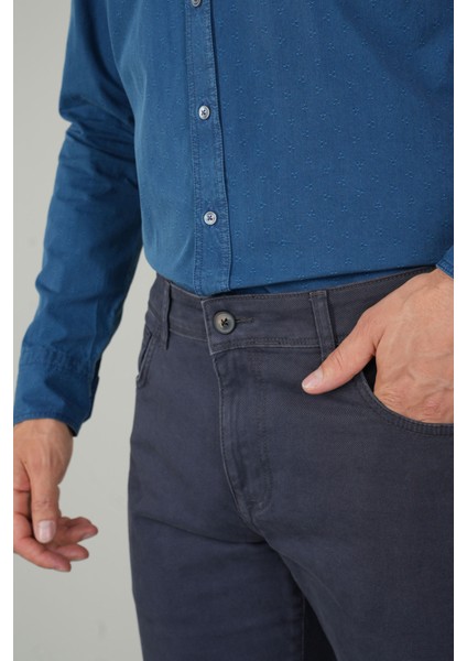 Lacivert Gabardin Pamuk 5 Cepli Spor Pantolon PNS24K24004_D39 modelleri