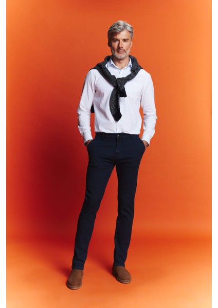 Regular Fit Oxford Basic Düz Uzun Kollu Beyaz Gömlek B1873AX23AU